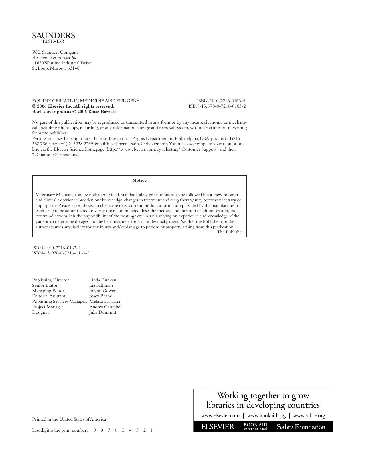 Equine Geriatric Medicine and Surgery by Joseph J. Bertone