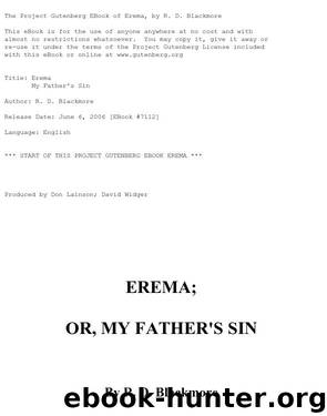 Erema — My Father's Sin by R. D. Blackmore