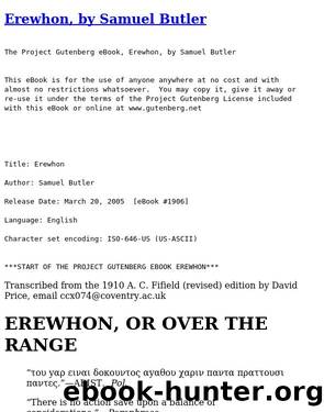 Erewhon: Over the Range by Samuel Butler