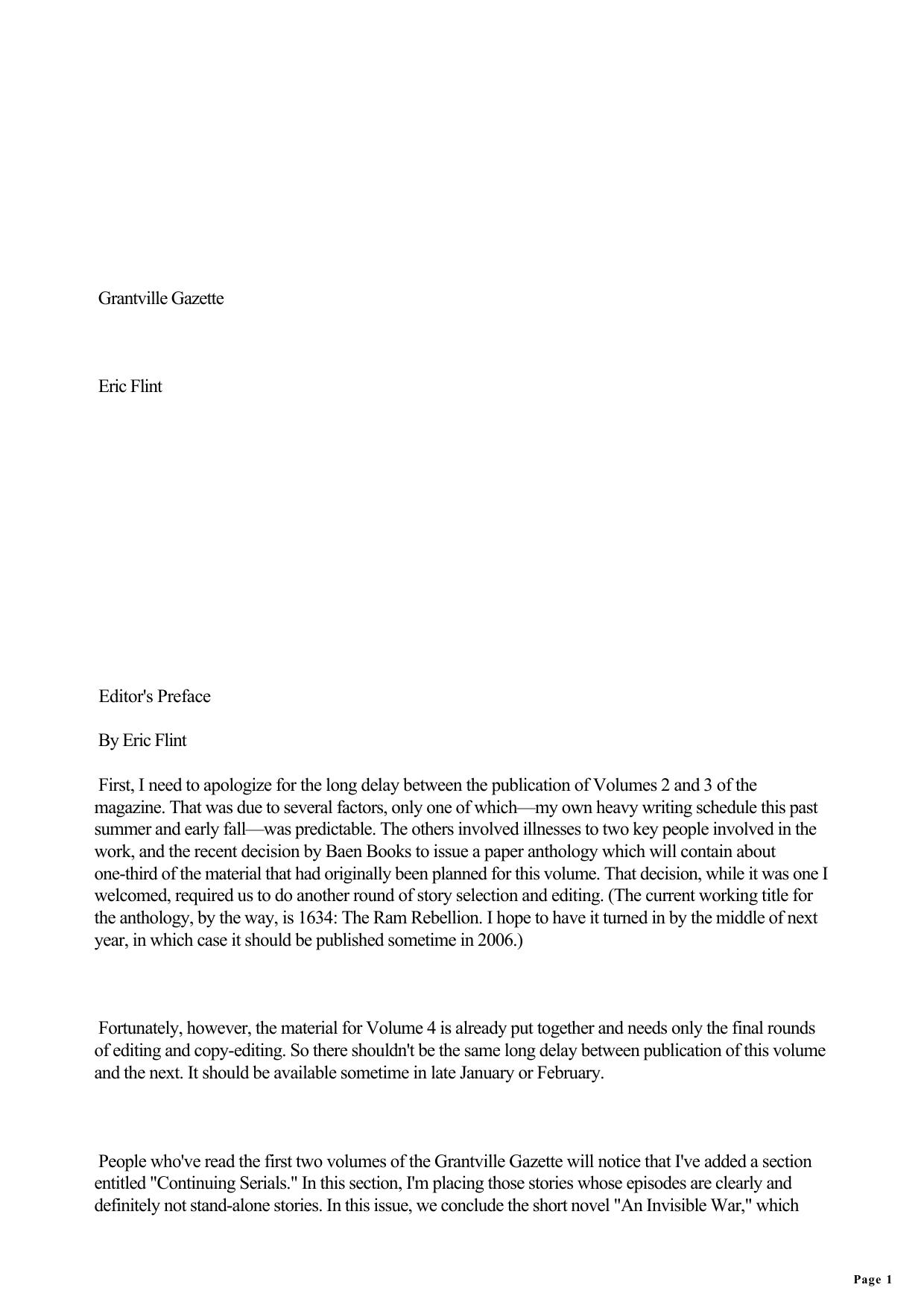 Eric Flint - Grantville Gazette by Vol 03