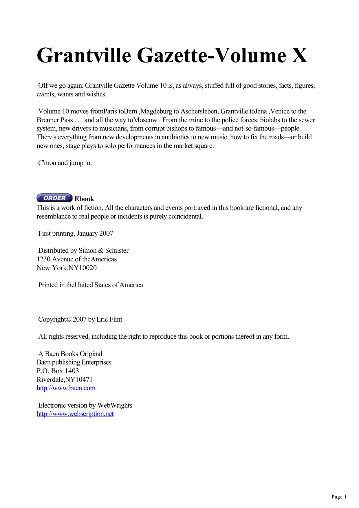 Eric Flint - Grantville Gazette by Vol 10