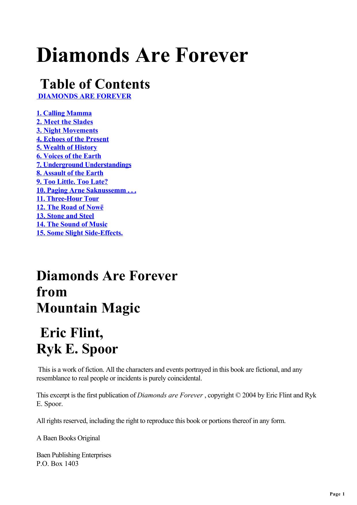 Eric Flint by Diamonds Are Forever