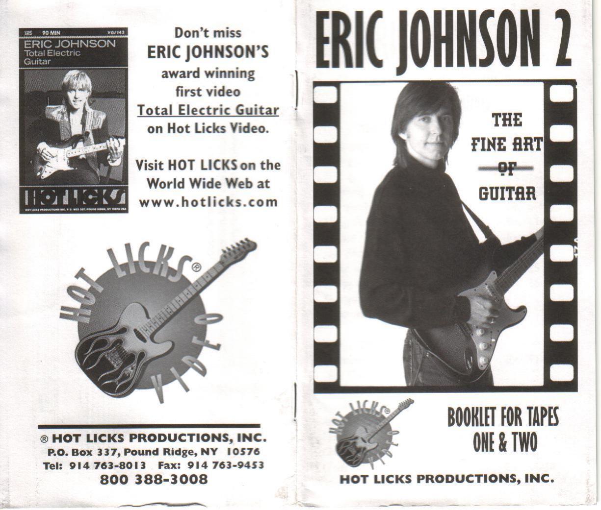 Eric Johnson by The fine art of guitar booklet