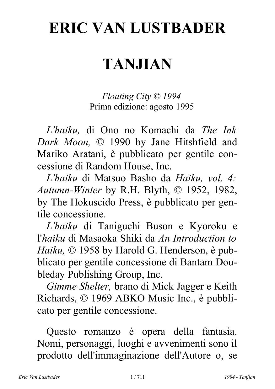 Eric Van Lustbader by Tanjian