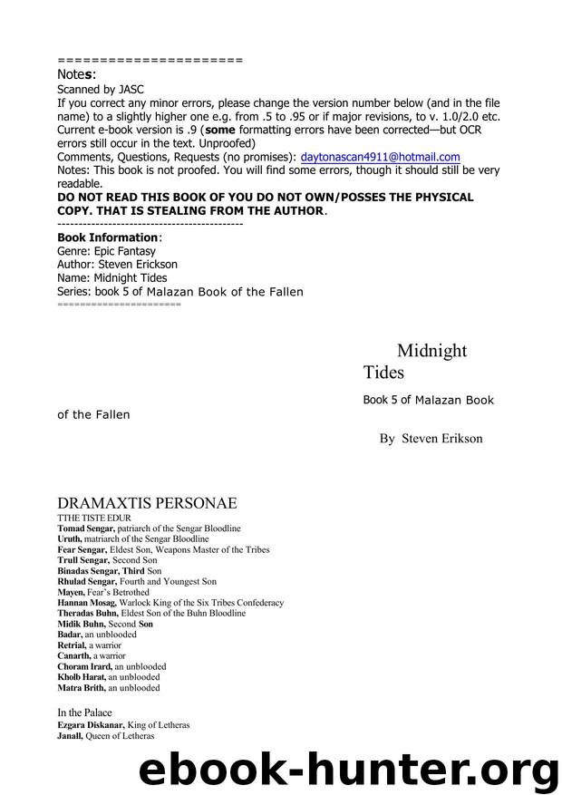 Erikson, Steven - Malazan 05 by Erikson Steven
