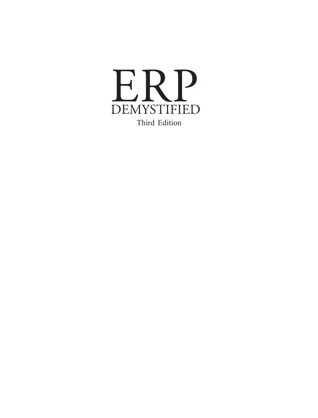 Erp Demystified, 3Ed by Leon