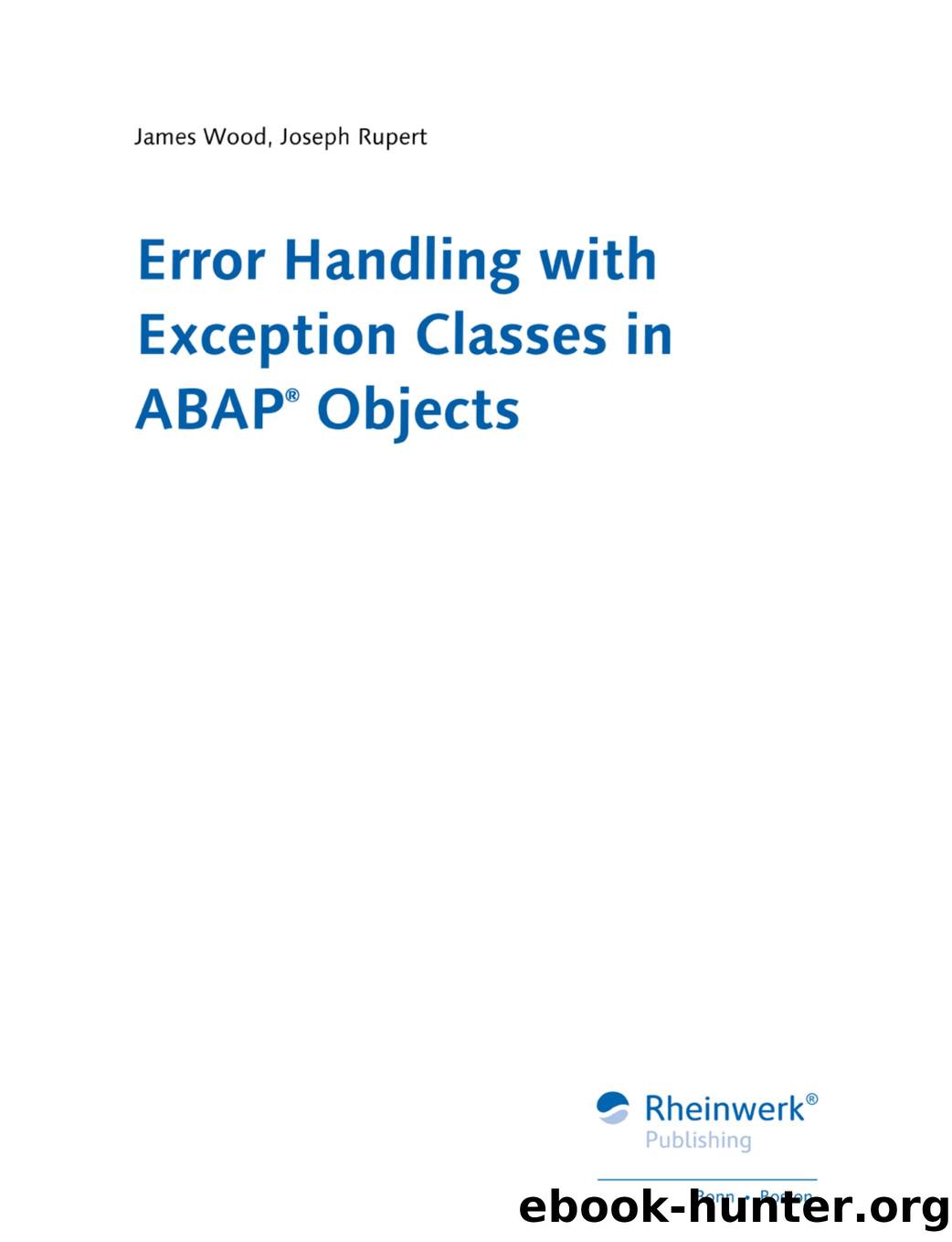 Error Handling with Exception Classes in ABAP Objects by Unknown