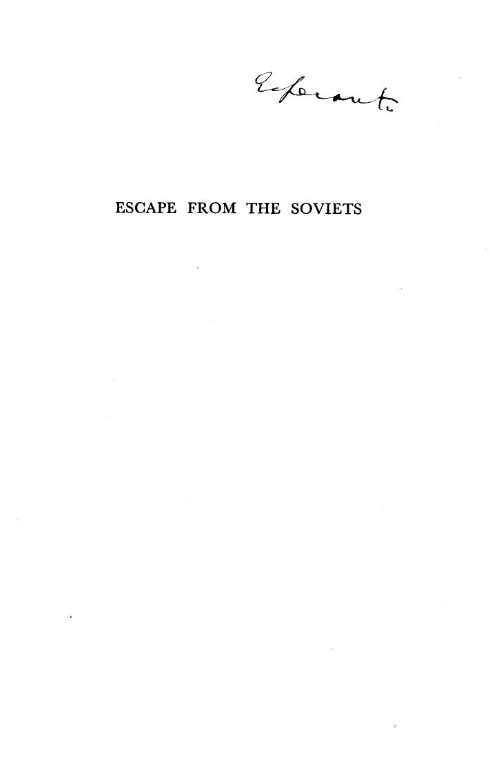 Escape From The Soviets-Tatiana Tchernavin-1934-317pgs-POL by Unknown