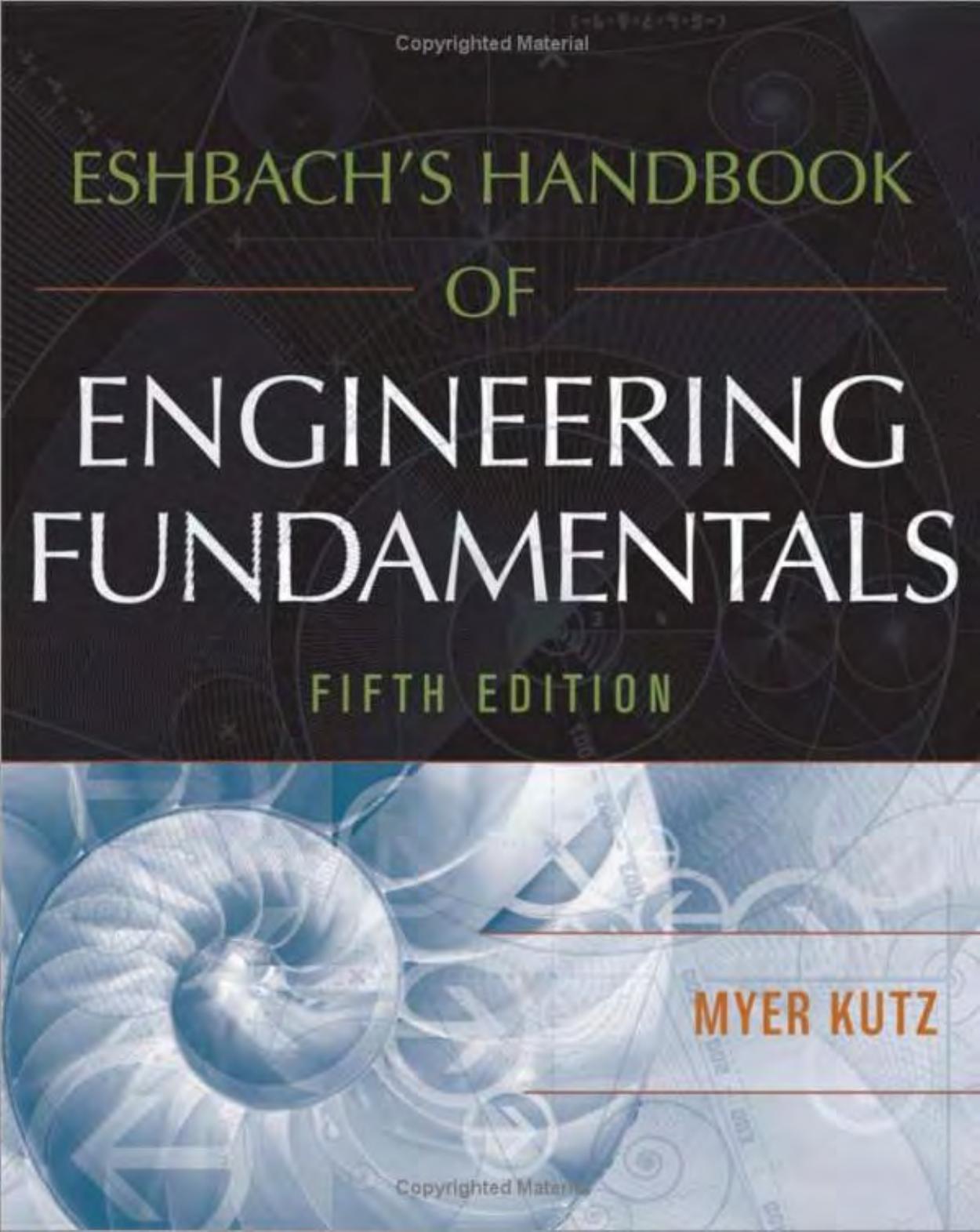 Eshbach's Handbook of Engineering Fundamentals by Unknown