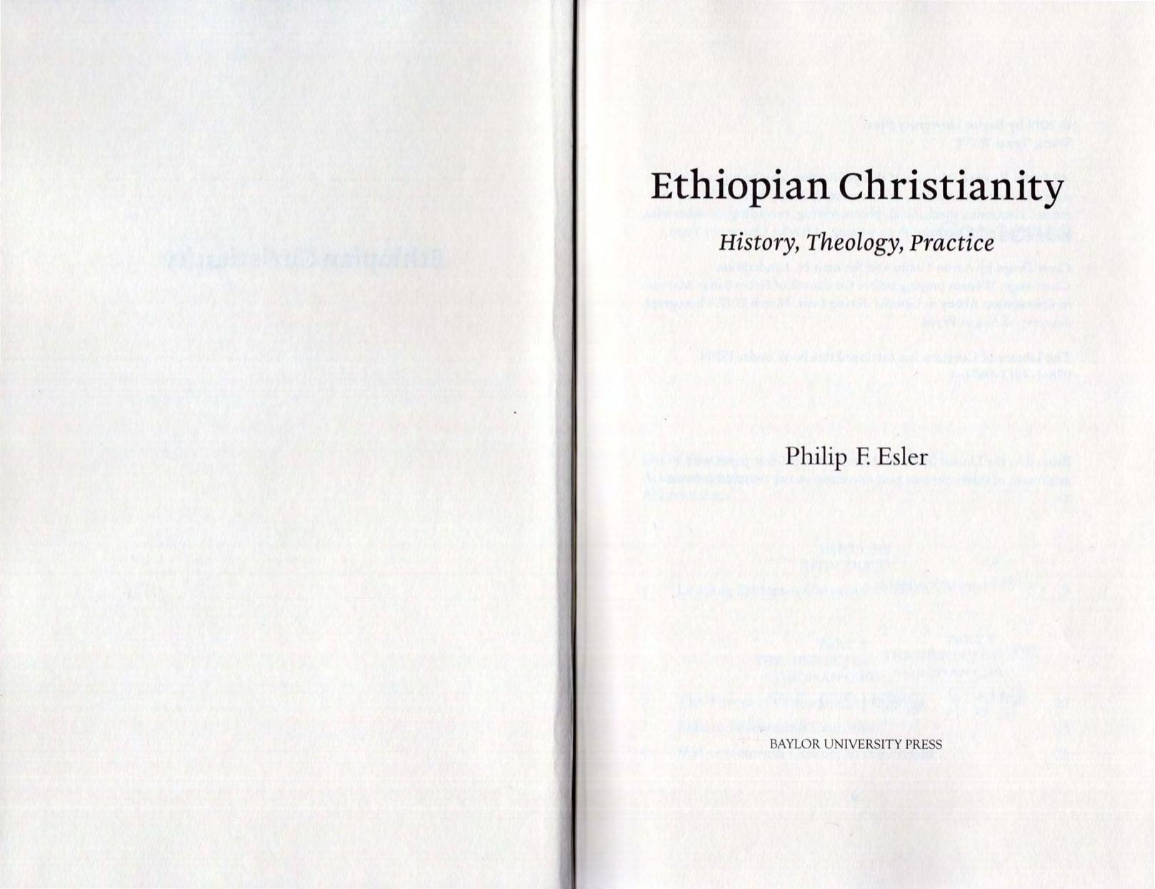 Esler, P: Ethiopian Christianity: History, Theology, Practice by Philip F. Esler