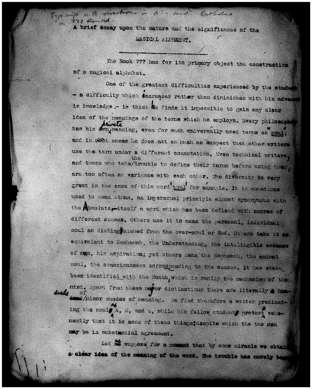 Essay on Magickal Alphabet by Unknown