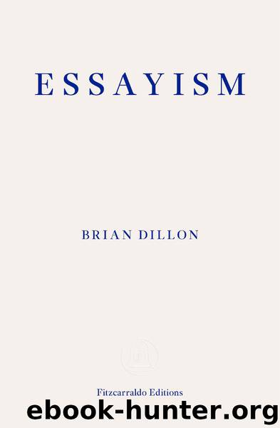 Essayism by Brian Dillon