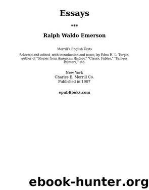 Essays by Ralph Waldo Emerson