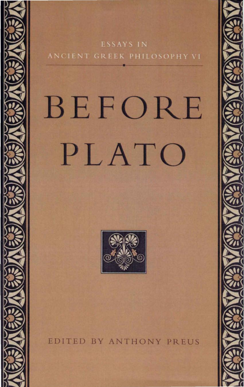 Essays in Ancient Greek Philosophy: Before Plato by Anthony Preus