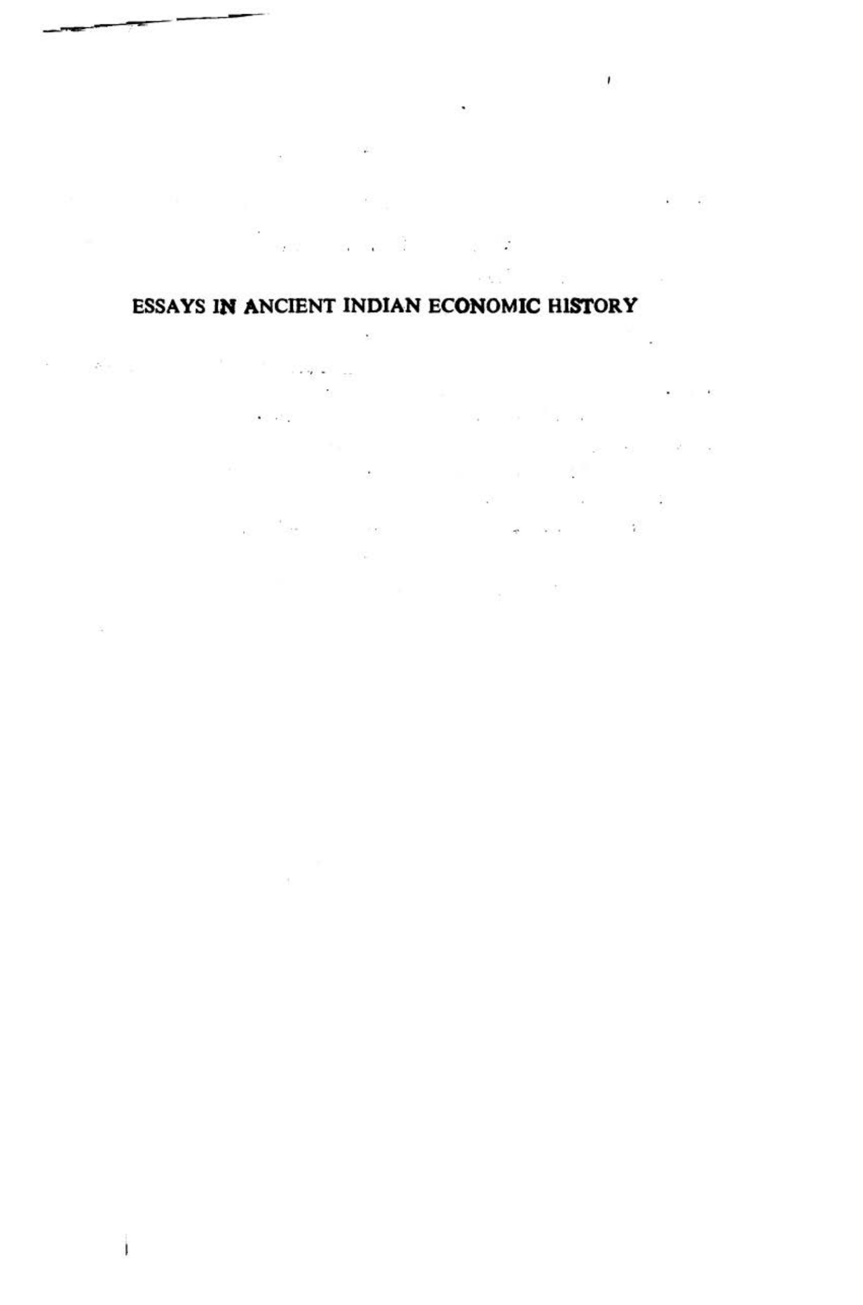 Essays in Ancient Indian Economic History by Brajadulal Chattopadhyaya