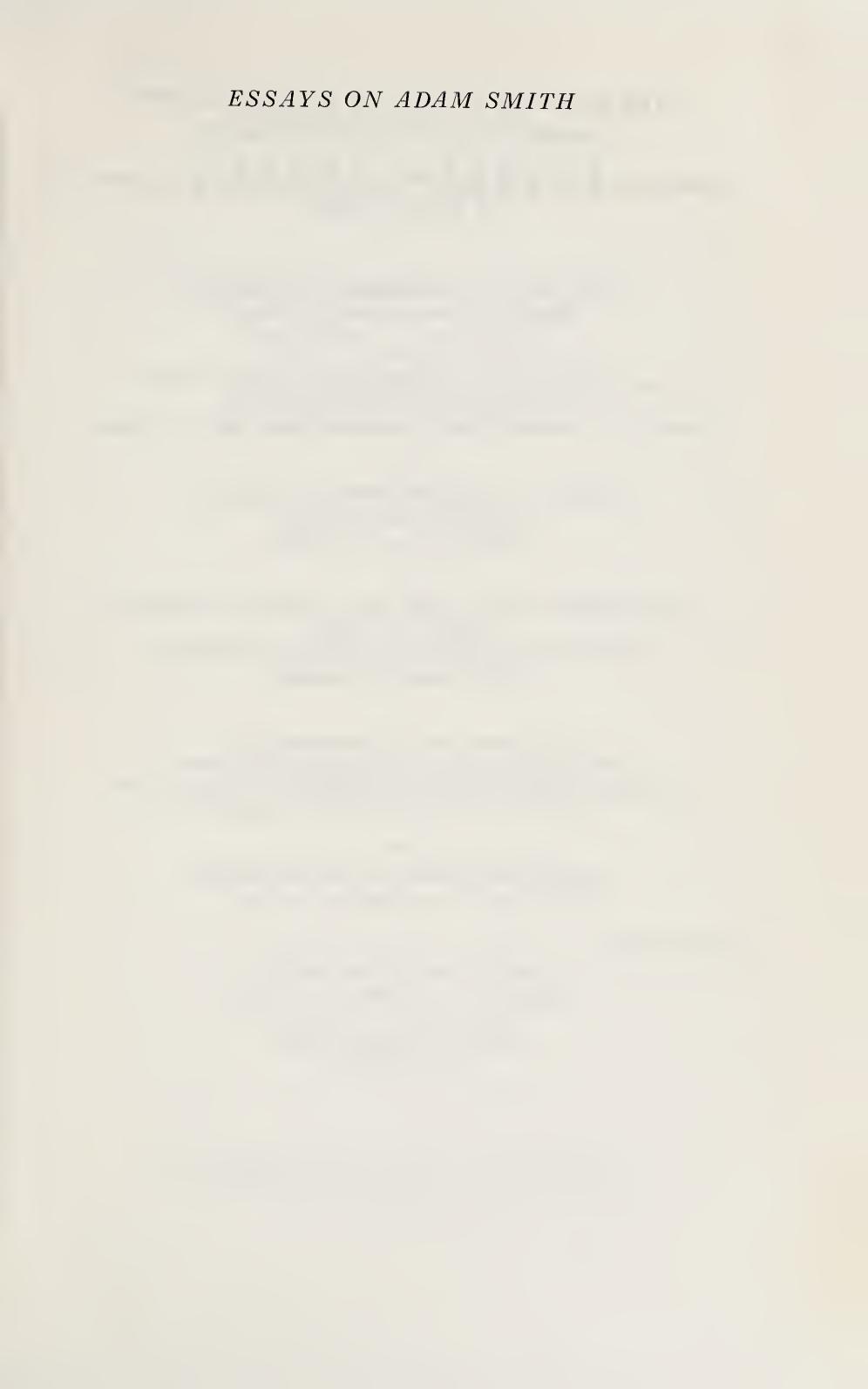 Essays on Adam Smith by Andrew S. Skinner Thomas Wilson (editors)