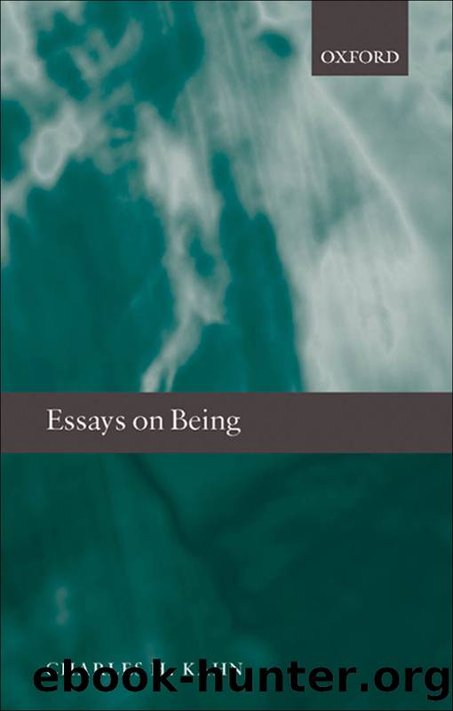 Essays on Being by Charles H. Kahn;
