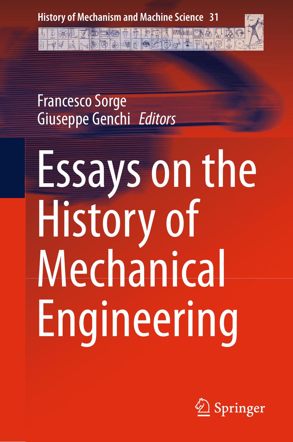 Essays on the History of Mechanical Engineering by Francesco Sorge Giuseppe Genchi