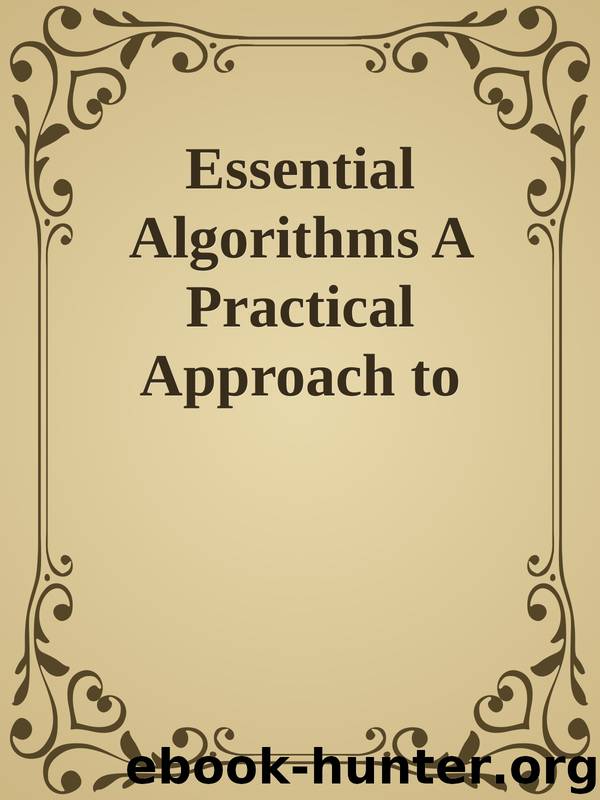 Essential Algorithms A Practical Approach to Computer Algorithms Using Python and C# vol 2 by Unknown