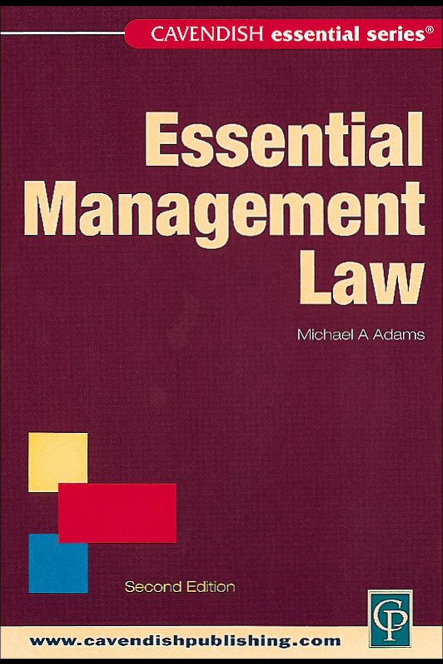 Essential Australian Management Law (Australian Essentials Series) by Adams