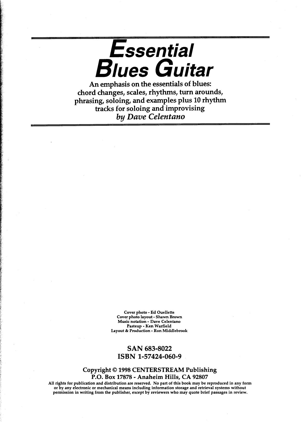 Essential Blues Guitar by Dave Celentano