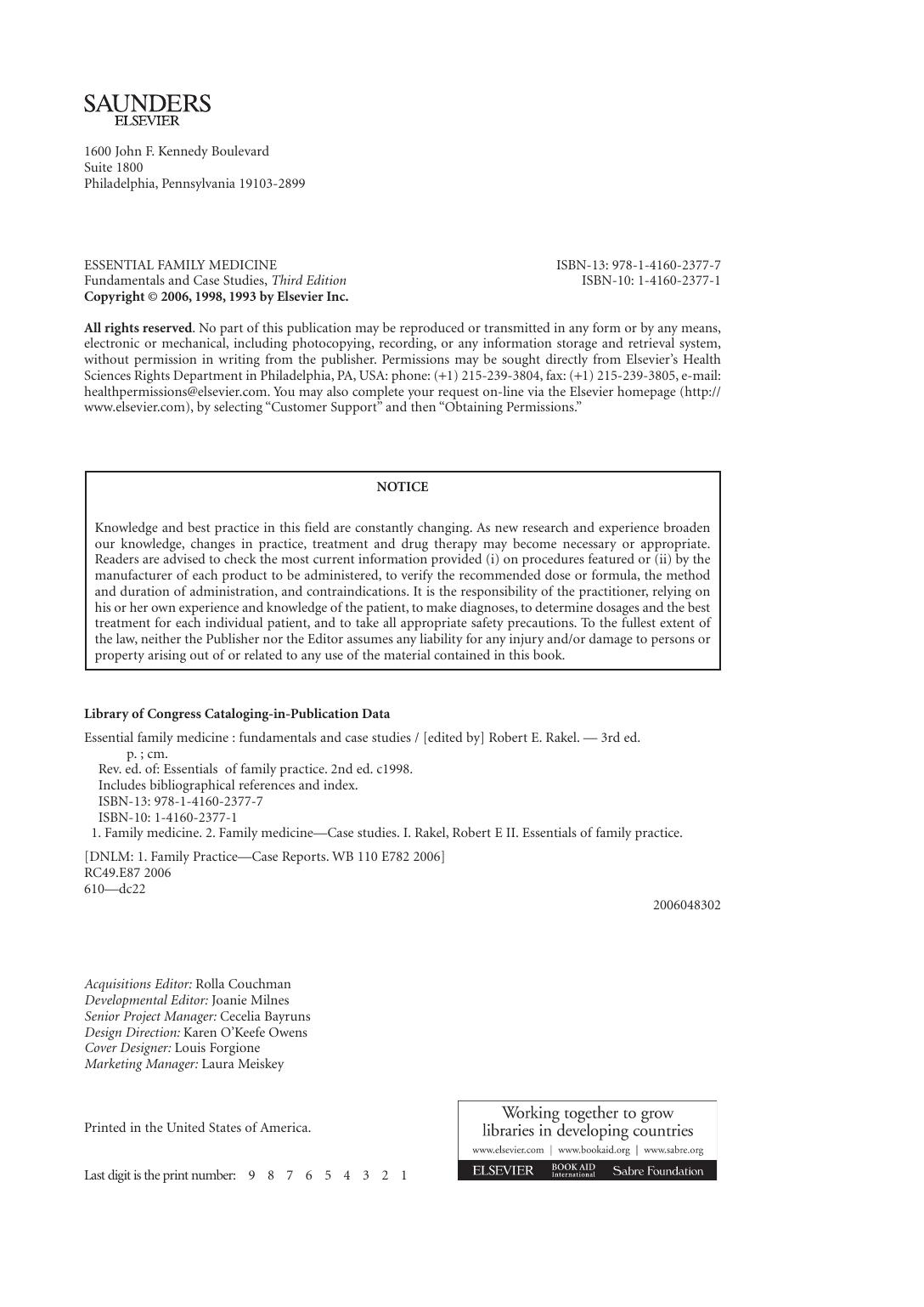 Essential Family Medicine. Fundamentals and Case Studies by Robert E. Rakel MD (Eds.)