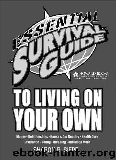 Essential Survival Guide to Living on Your Own by Sharon B. Siepel