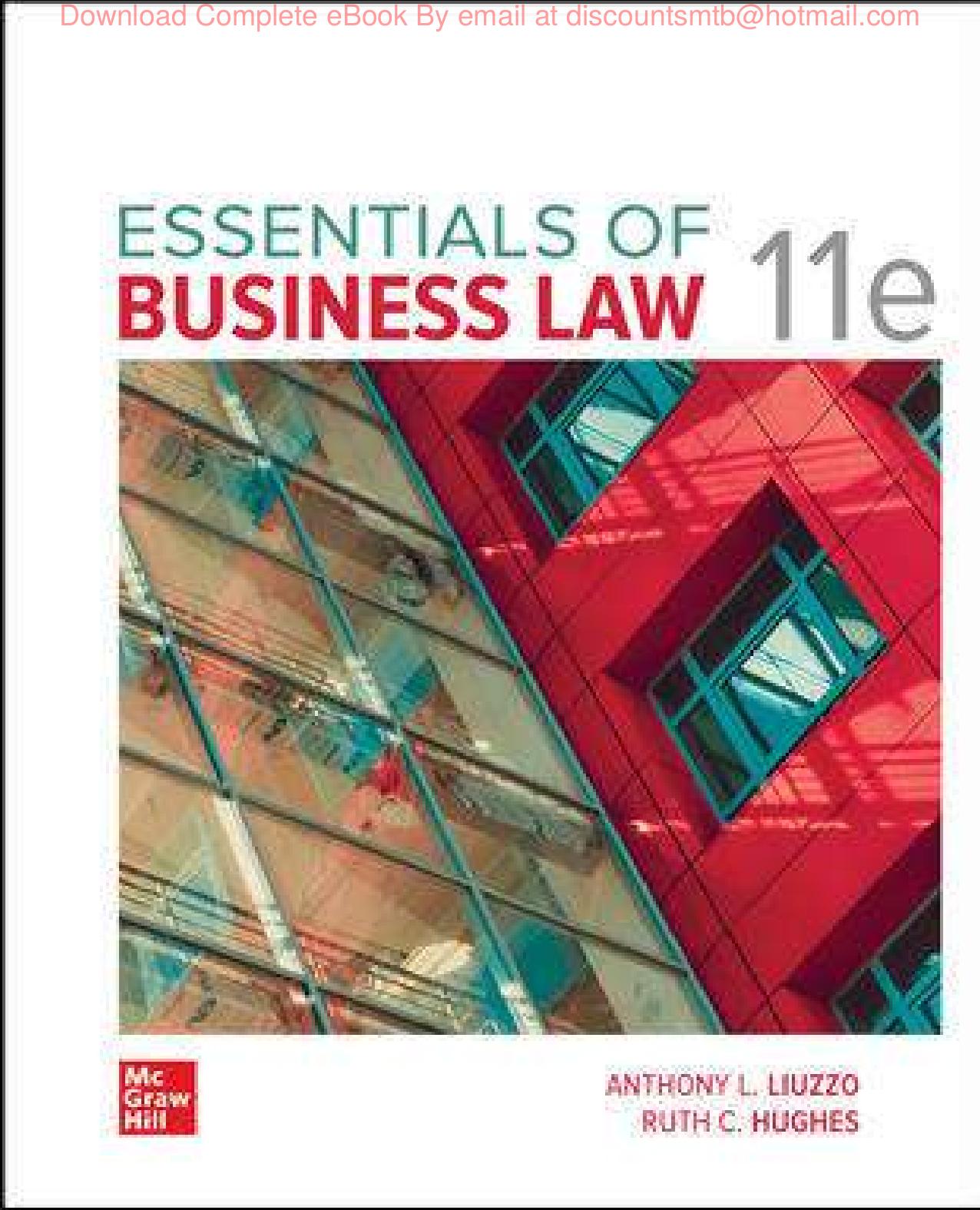 Essentials of Business Law by Anthony Liuzzo Ruth Hughes