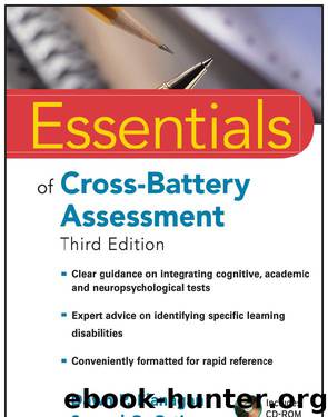 Essentials of Cross-Battery Assessment by Dawn P. Flanagan