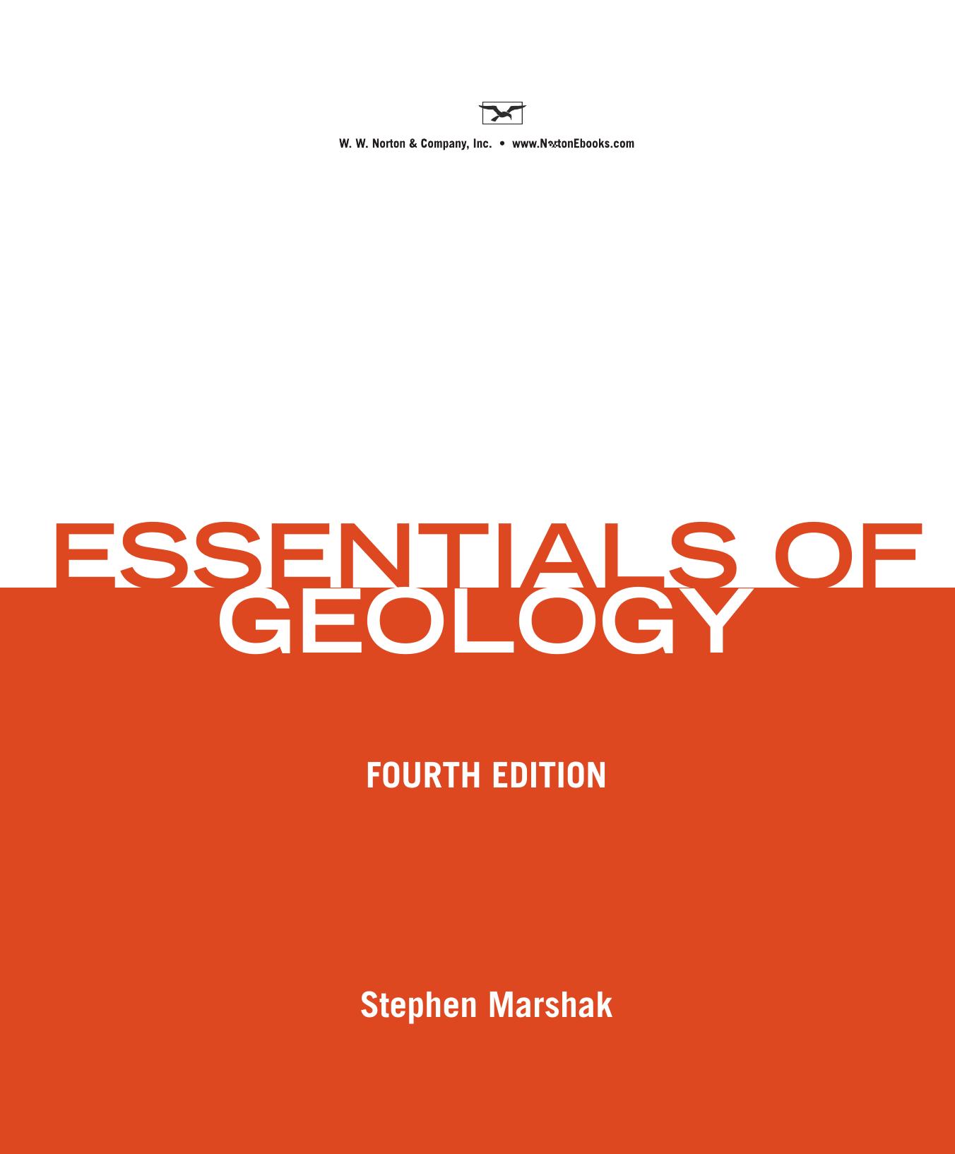 Essentials of Geology by Stephen Marshak
