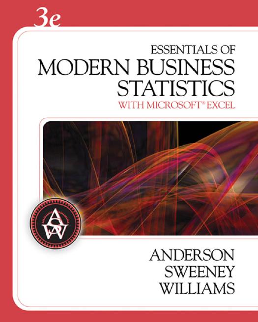 Essentials of Modern Business Statistics, 3 edition by Unknow