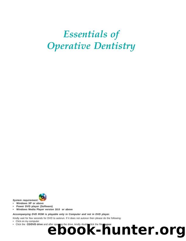 Essentials of Operative Dentistry by Unknown