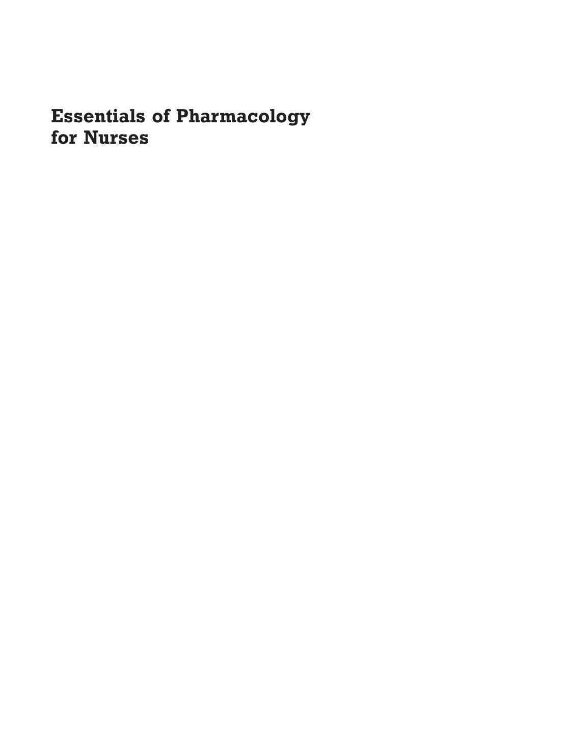 Essentials of Pharmacology for Nurses (repost) by Paul Barber and Deborah Robertson