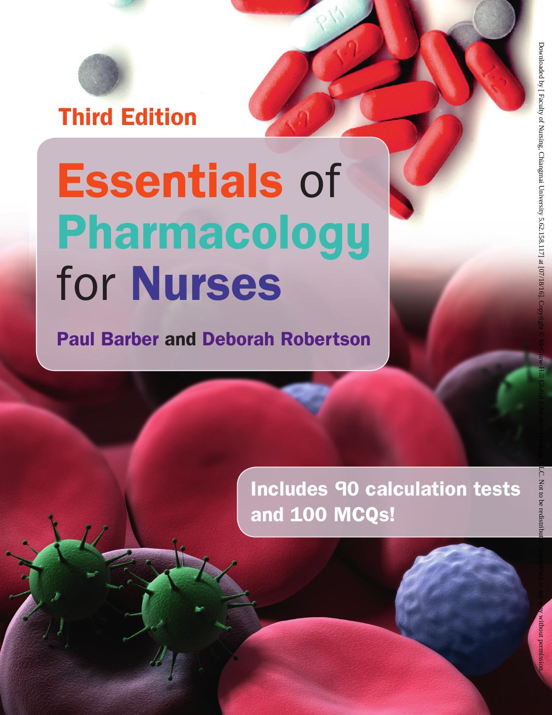 Essentials of Pharmacology for Nurses Third Edition by Paul Barber and Deborah Robertson