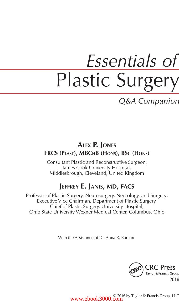 Essentials of Plastic Surgery: Q&A Companion by Unknow