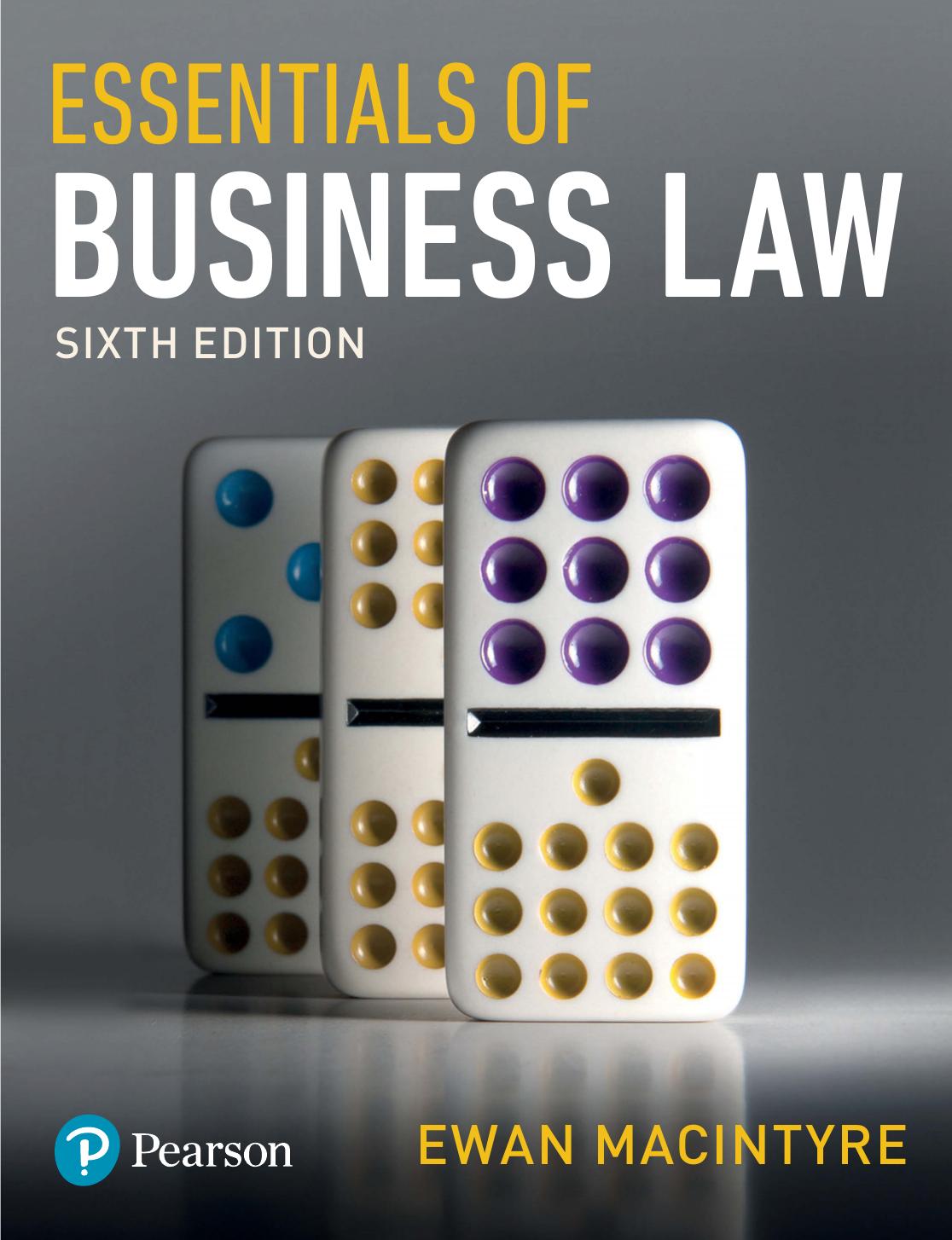 Essentials of business law. by Ewan MacIntyre