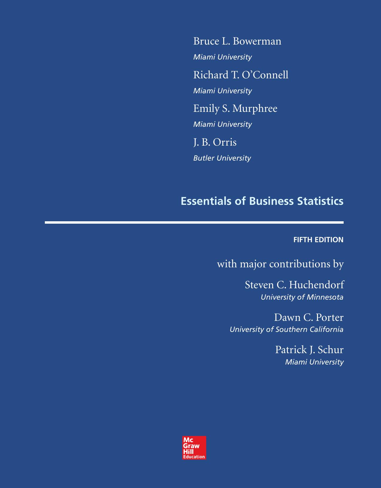 Essentials of business statistics by unknow