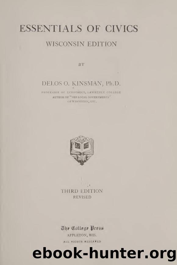 Essentials of civics by Kinsman Delos Oscar
