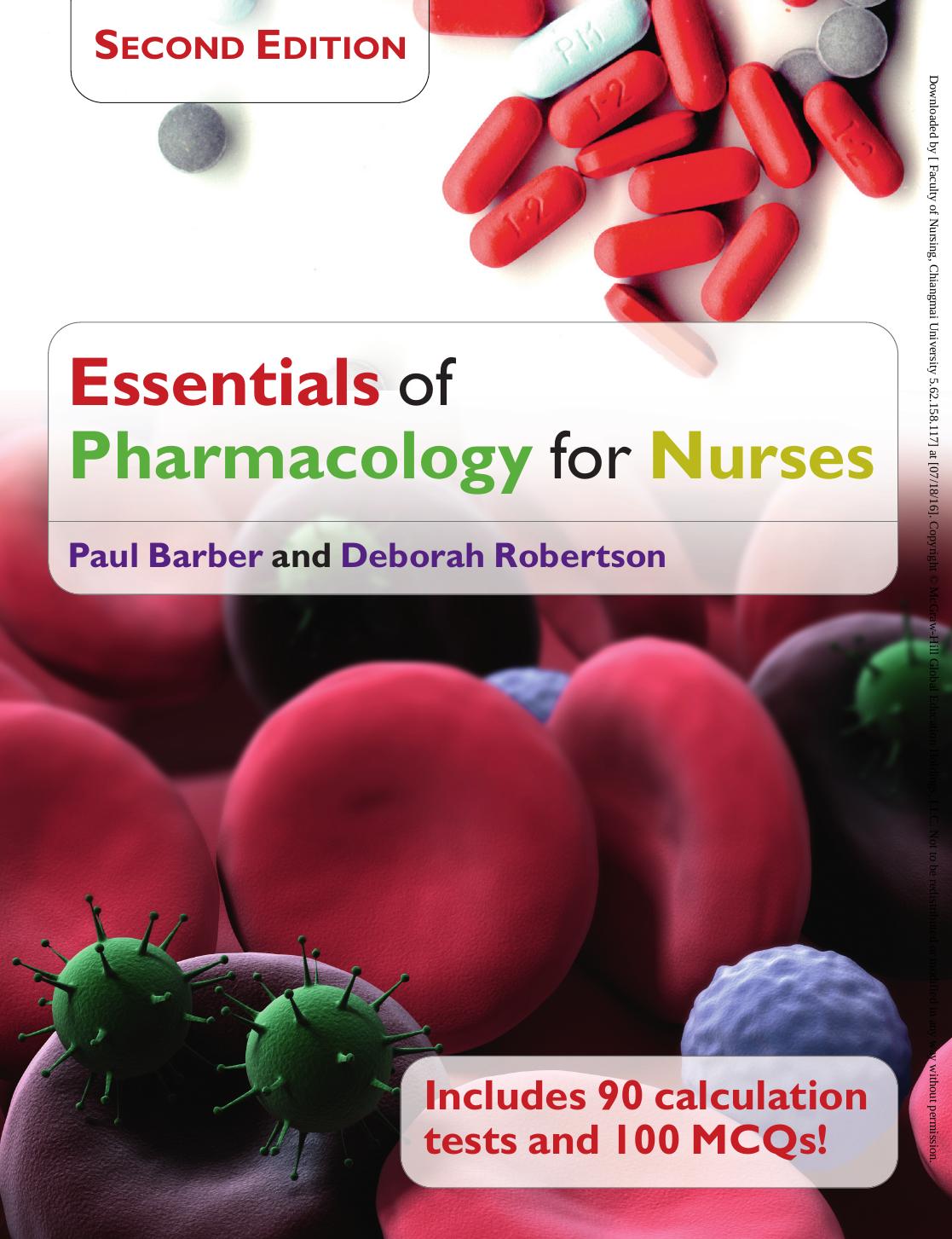 Essentials of pharmacology for nurses by Barber Paul; Robertson Deborah
