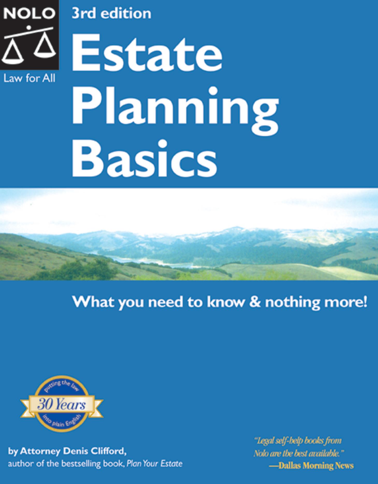 Estate Planning Basics by Denis Clifford
