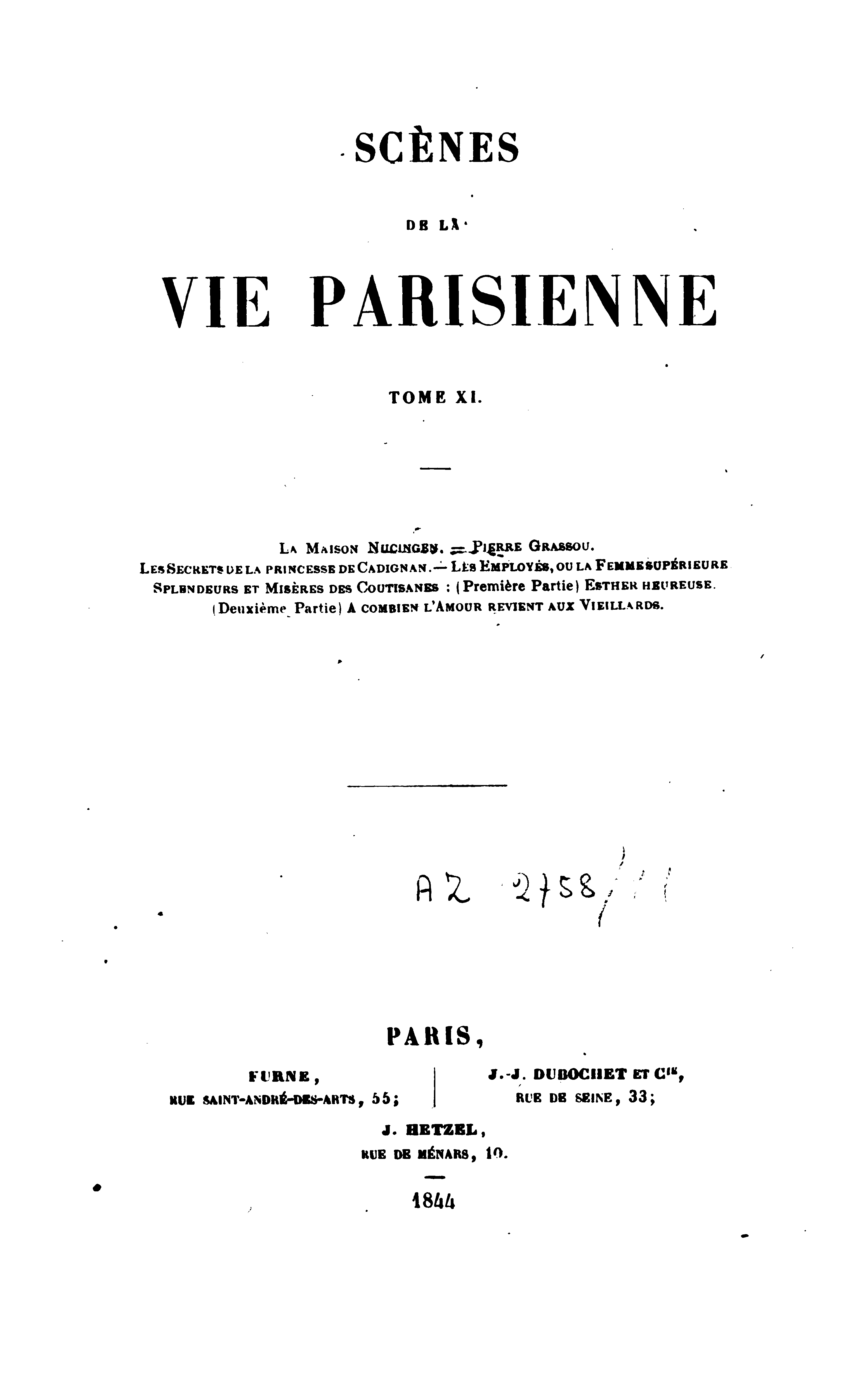 Esther heureuse by Honoré de Balzac