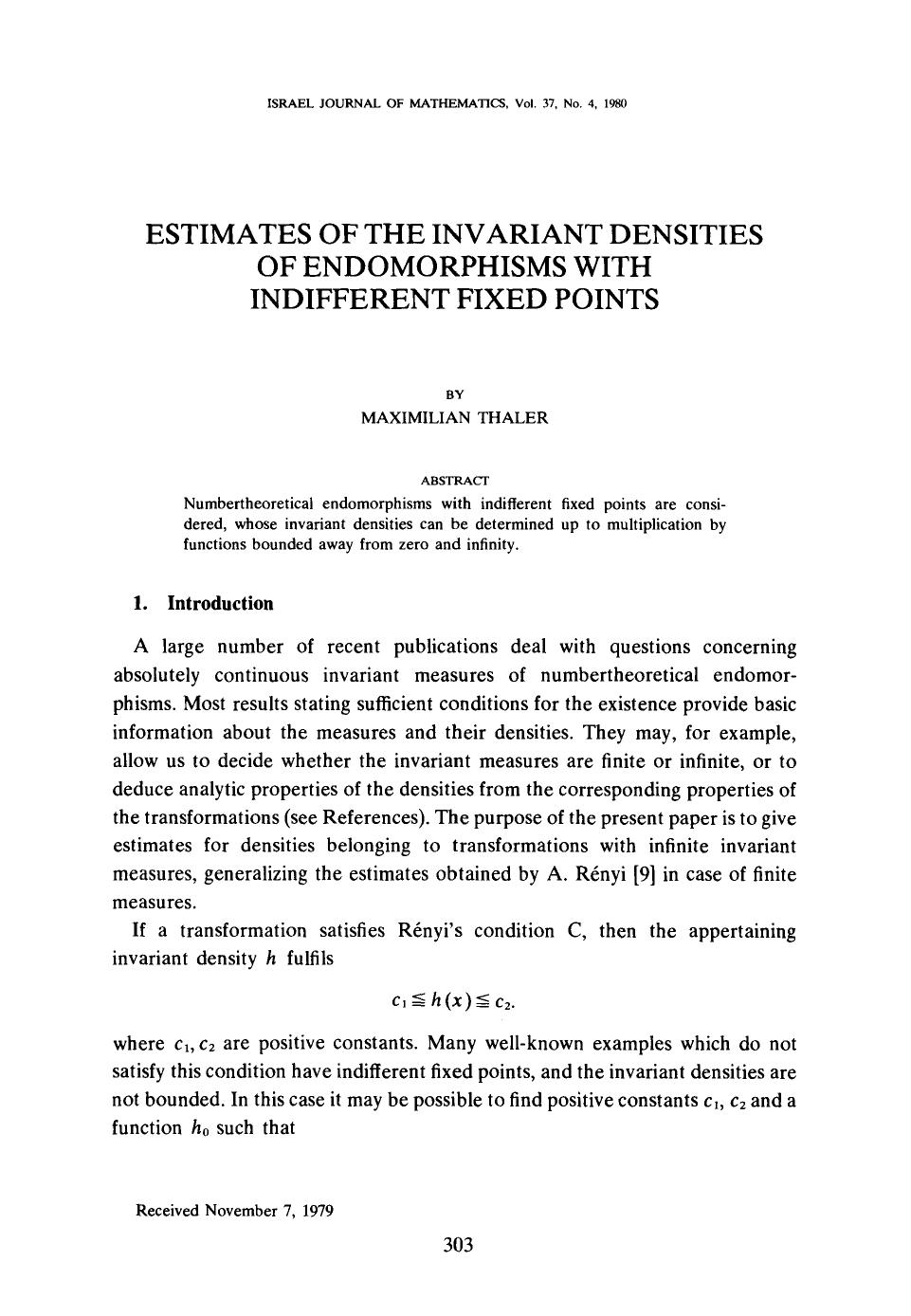 Estimates of the invariant densities of endomorphisms with indifferent fixed points by Unknown