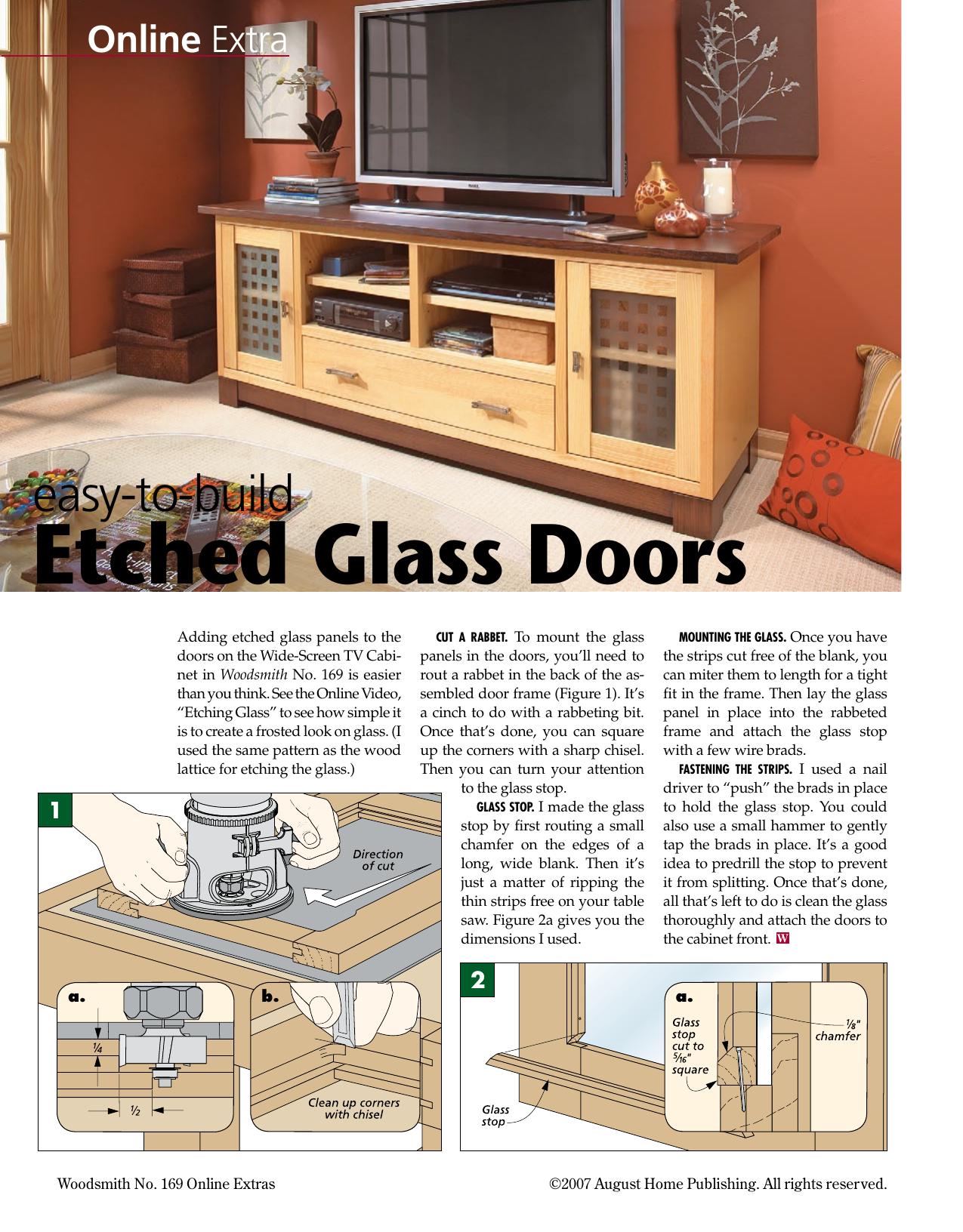 Etched Glass Doors by August Home Publishing