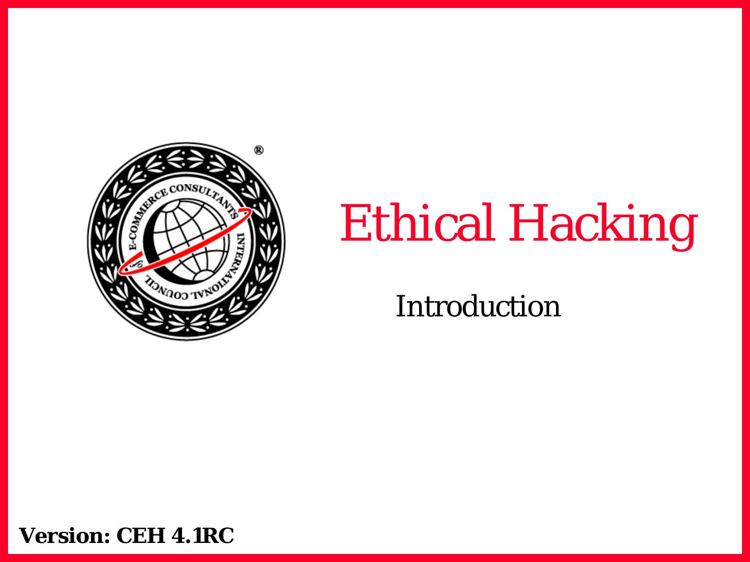 Ethical Hacking and Countermeasures v4 by Sangeetha Thomas