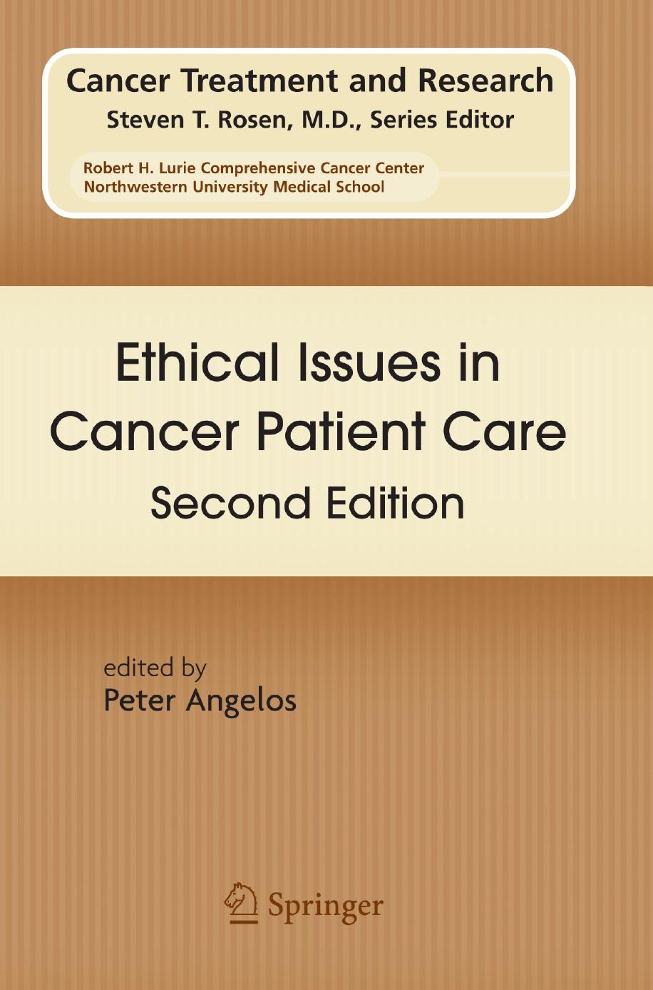 Ethical Issues in Cancer Patient Care (Repost) by Unknow