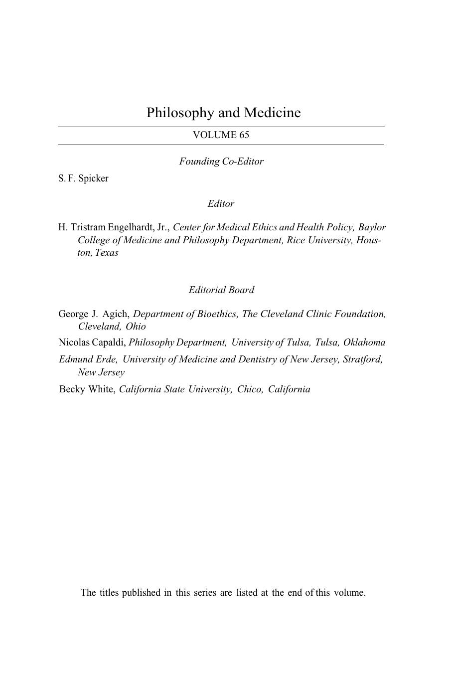 Ethical Issues in Health Care on the Frontiers of the Twenty-First Century by unknow