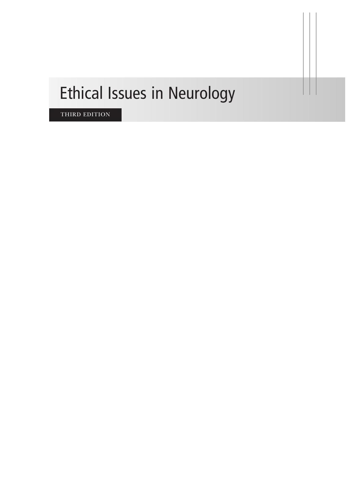 Ethical Issues in Neurology by James L. Bernat MD