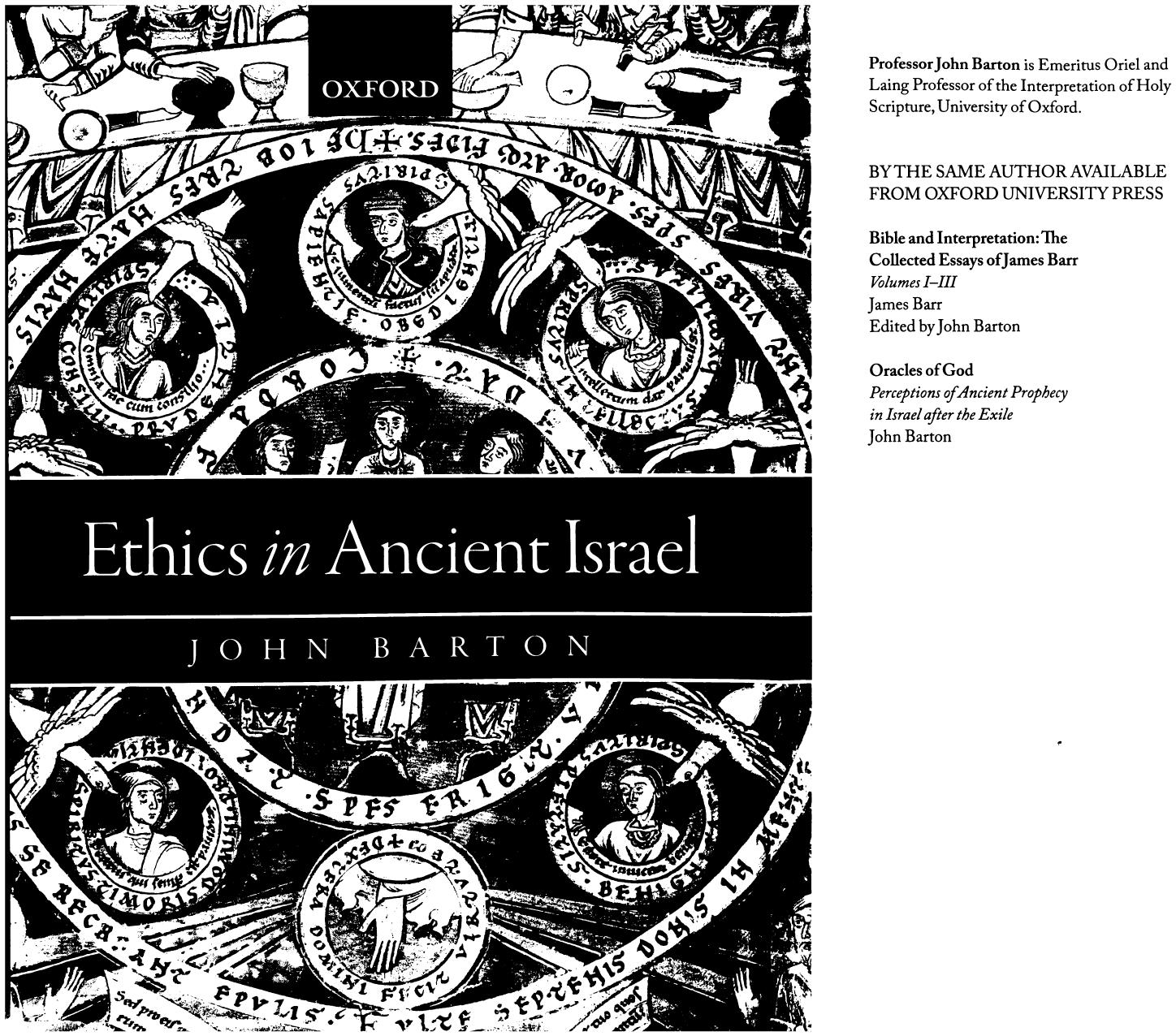 Ethics in ancient Israel by Barton John