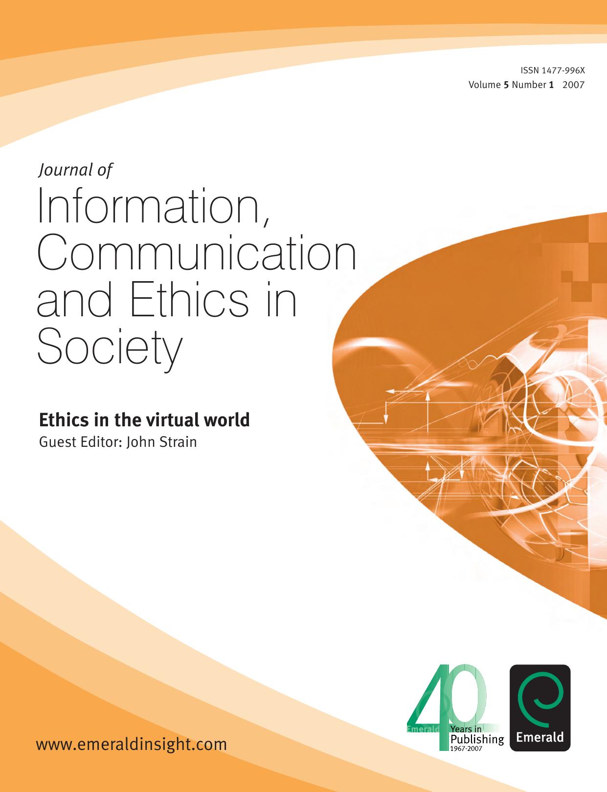 Ethics in the Virtual World by John Strain; John Strain