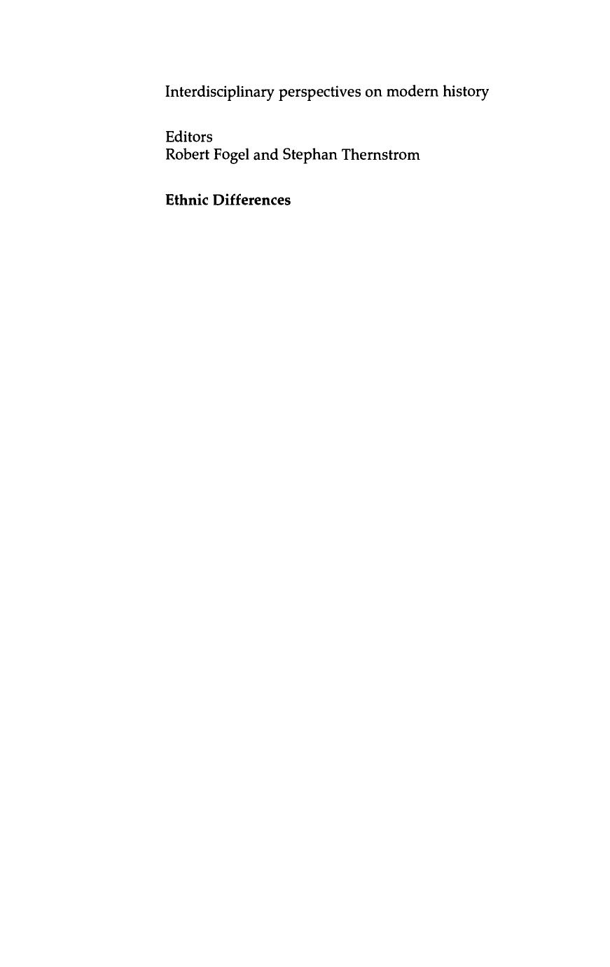 Ethnic Differences: Schooling and Social Structure among the Irish, Italians, Jews, and Blacks in an American City, 1880â1935 by Joel Perlmann